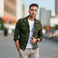 Jeansjacke für Herren - Stylische Sommerjacke für den Sommer – Grün
