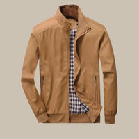 Sommerjacke für Herren - Stilvolle leichte Jacke mit Kragen – Khaki