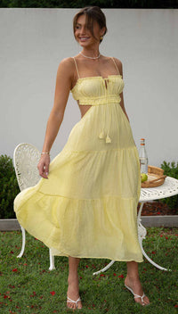 Zola | Elegantes Sommerkleid – Gelb