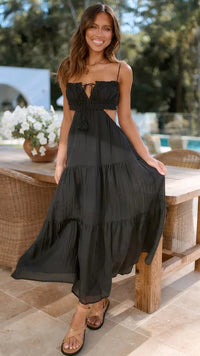 Zola | Elegantes Sommerkleid – Schwarz
