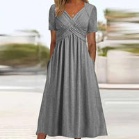 Eliza - Sommerkleid für Frauen - leicht, elegant und perfekt für jede Gelegenheit – Grau