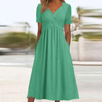 Eliza - Sommerkleid für Frauen - leicht, elegant und perfekt für jede Gelegenheit – Grün