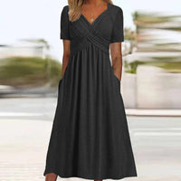 Eliza - Sommerkleid für Frauen - leicht, elegant und perfekt für jede Gelegenheit – Schwarz