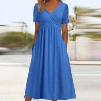 Eliza - Sommerkleid für Frauen - leicht, elegant und perfekt für jede Gelegenheit – Blau