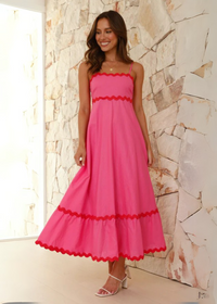 Dana - Schönes und Luftiges Sommerkleid – Rosa
