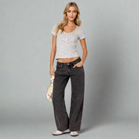 Heidi-Mode | Low Rise Jeans – Schwarz
