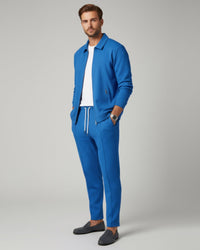 Herren Set aus Jacke mit Umlegekragen und Schlupfhose – Blau