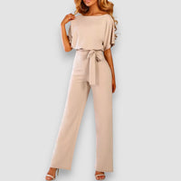 Milla | Jumpsuit mit weiten Beinen – Beige