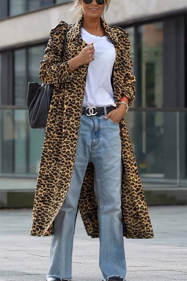 Tiffany - Samt Leopard Print Mantel