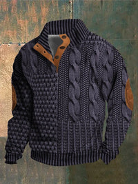 Basil™ – 3D-Print Pullover mit Muster – Lila