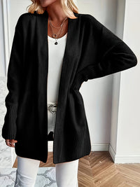Sofia | Kuscheliger Cardigan mit offenem Schnitt – Schwarz
