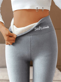 Lilly - Wärmende Winterleggings – Hellgrau