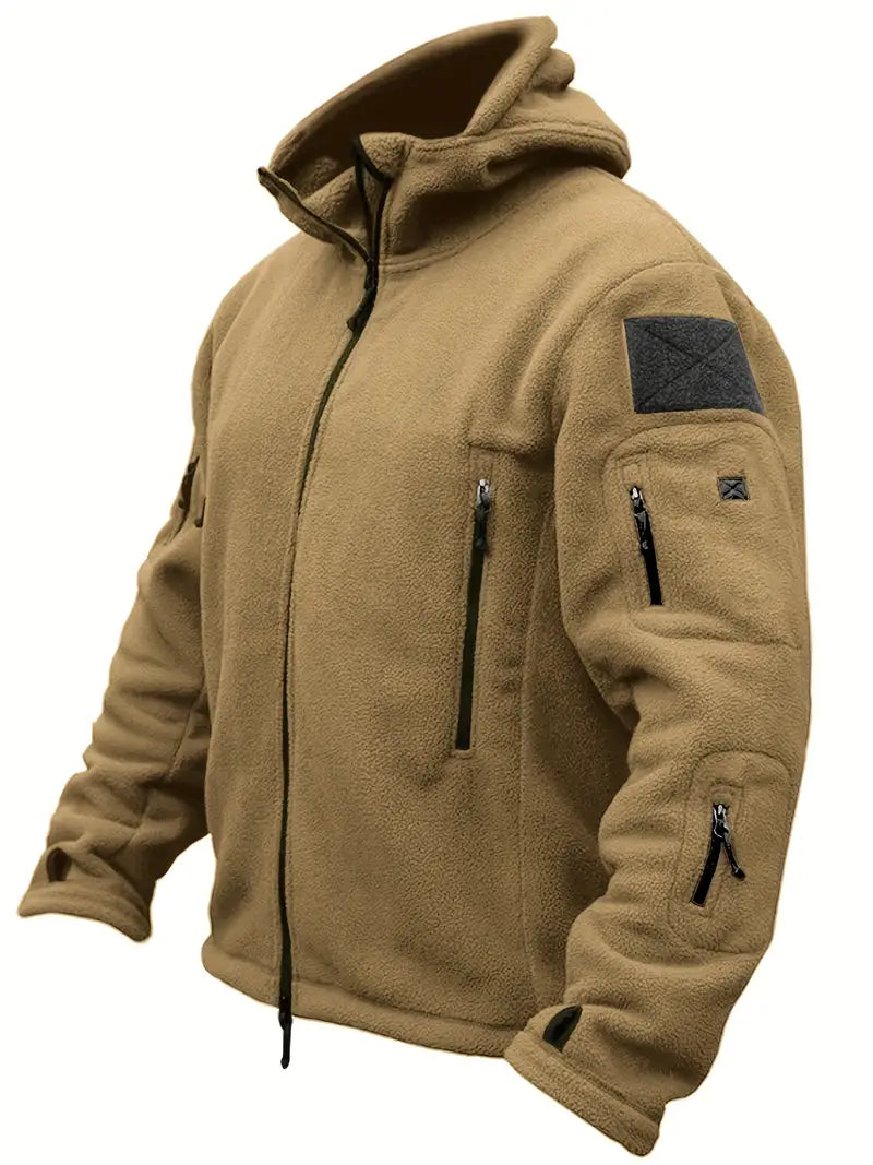 Braun | Winterjacke für Herren Fleece Gefüttert Winddicht