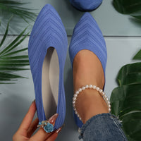 Heidi-Mode | Ballerinas für Damen Slip On Atmungsaktive Wohnungen – Blau