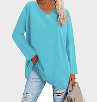 | Stylischer Langarmpullover für Ein Elegantes Alltagsoutfit – Himmelblau