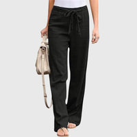 Elena | Moderne leichte Damenhose stilvoll – Schwarz