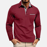 Ricanor™ | Langarm-Polo – Bordeaux