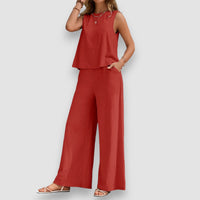 Evelin | Casual Zweiteiliges Set – Rot