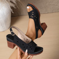 Wrenna - gepolsterte orthopädische Sandalen – Schwarz