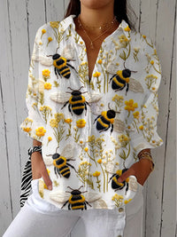 Katelyn | Golden Bee Bluse – Mehrfarbig