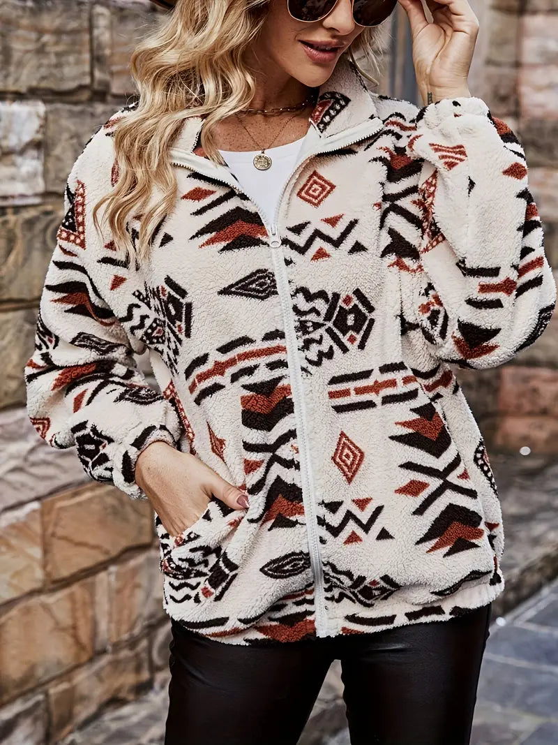 Eystira | Elegante Jacke mit geometrischem Muster