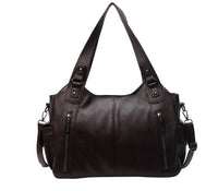 Aviana - Klassische Vintage-Lederhandtasche – Braun