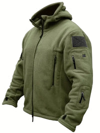 Braun | Winterjacke für Herren Fleece Gefüttert Winddicht – Olivgrün