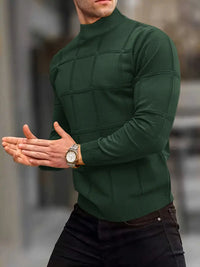 Nunzio - Komfortabel Gestrickt Rollkragen Pullover – Grün