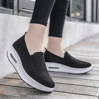 Airstep Atmungsaktive orthopädische Sneakers – Schwarz
