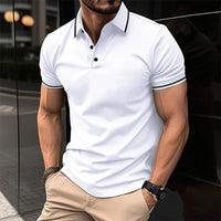 Lewis – Kurzarm-Polo mit klassischem Kragen für Herren – Weiß