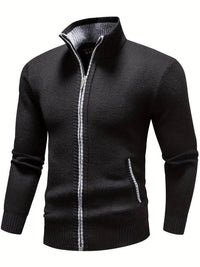 Herrenjacke | Ausführung mit Frontverschluss – Schwarz