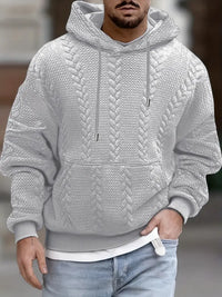 Justus – Langärmeliger Strickpullover Mit Kapuze – Grau