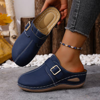 Orlaith - Gepolsterte orthopädische Sandalen – Dunkelblau