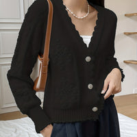 | Zeitlose und Elegante Strickjacke – Schwarz