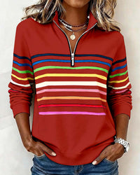 Clara | Damen Sweatshirt elegant & alltagstauglich – Rot