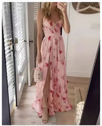 Michela | Elegantes Blumen Kleid – Rosa