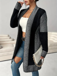 Livoranie | Anspruchsvoller, gemütlicher Cardigan mit Farbblock – Schwarz