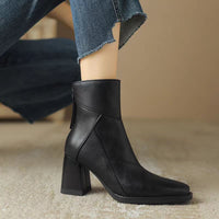 Prisca - Elegante Damenlederstiefel – Schwarz
