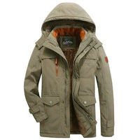 Wasserdichter Parka Wintermantel Kapuzenjacke – Khaki