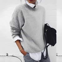 Gabriella - Damenpullover mit weitem Schnitt – Grau