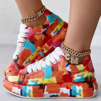 Mia | Modische Sneaker Damen für Alltag & Freizeit – Orange