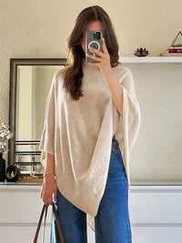 Élise Knit Cape – Beige