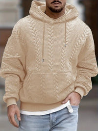 Justus – Langärmeliger Strickpullover Mit Kapuze – Khaki