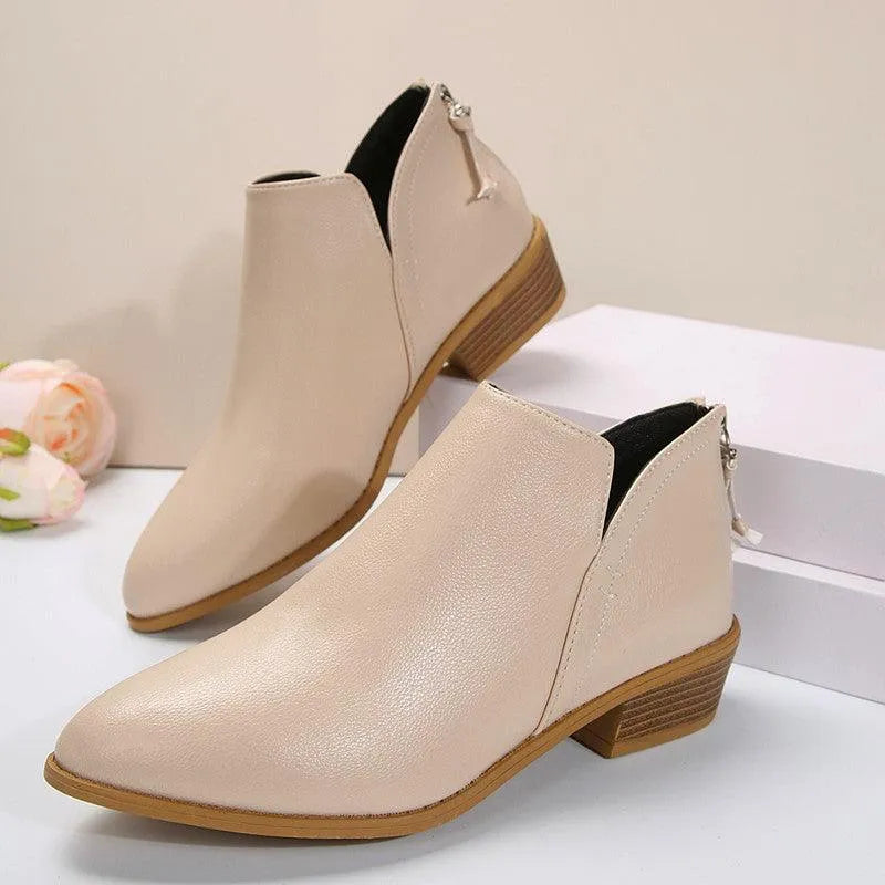 Heidi-Mode | Ankle boots with thick heel and zipper