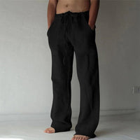 Herren Freizeithose im Japanischen Stil – Locker, Atmungsaktiv & Modern für Alltag und Urlaub – Schwarz