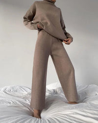Trixie - Gemütliches gestricktes Freizeit-Set – Khaki