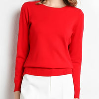 Livana - Bequemer Freizeit-Sweater – Rot