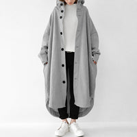 Jennica - Damen-Trenchcoat, lang und lässig geschnitten – Grau