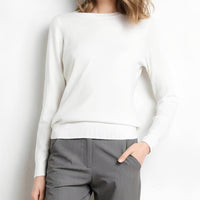 Livana - Bequemer Freizeit-Sweater – Weiß