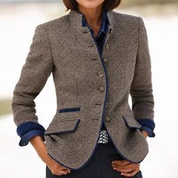 Kaelyn - Elegante Damenjacke mit Taschen – Khaki